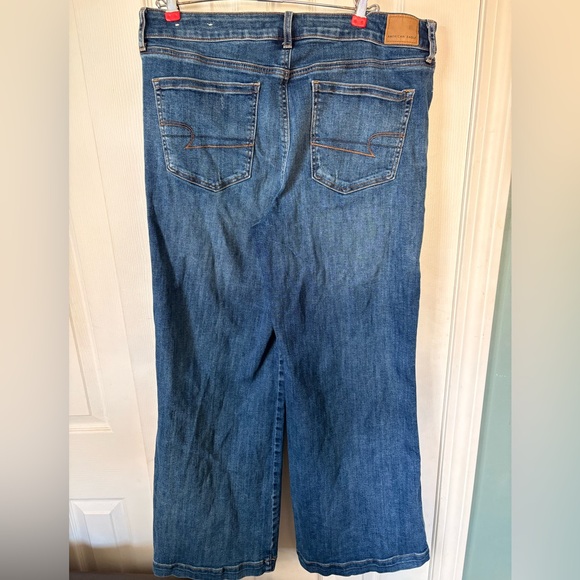 💙 GUC American Eagle Wide Leg Jeans - Size 14 Short - Picture 7 of 9